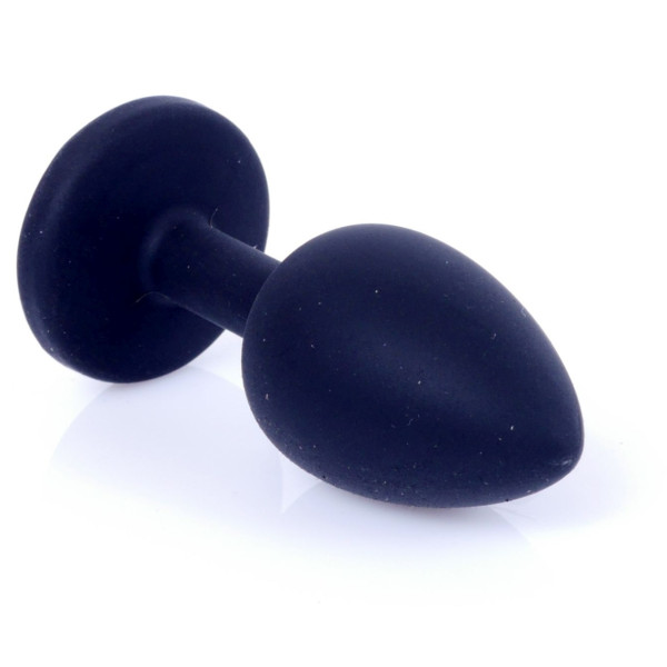 Силиконовая анальная пробка Boss Series - Jewellery Black Silicon PLUG Medium Pink M