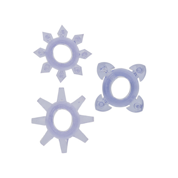 Набор колец из 3 колец на пенис Toy Joy - Tickle C-Rings PURPLE