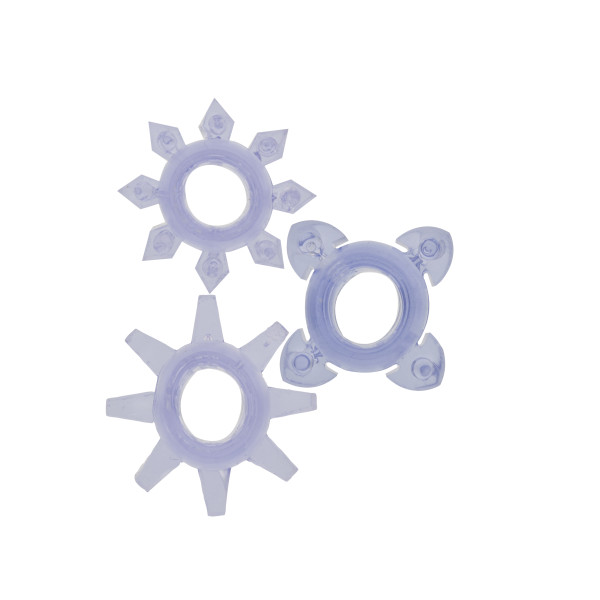 Набор колец из 3 колец на пенис Toy Joy - Tickle C-Rings PURPLE