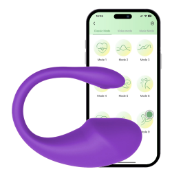 Смарт виброяйцо OUSOU с управлением через приложение, 10 режимов, фиолетовое, копия Lovense Lush 2