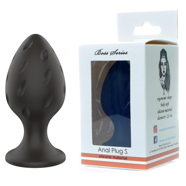Анальний силиконовый плаг Boss Series - Silicone Anal Plug S 2,8 см