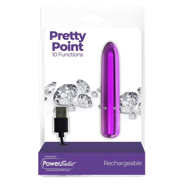 Вибропуля PowerBullet - Pretty Point Rechargeable Purple