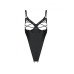 Боди из экокожи Celine Body black L/XL - Passion: с доступом, открытый