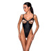 Боди из экокожи Celine Body black L/XL - Passion: с доступом, открытый