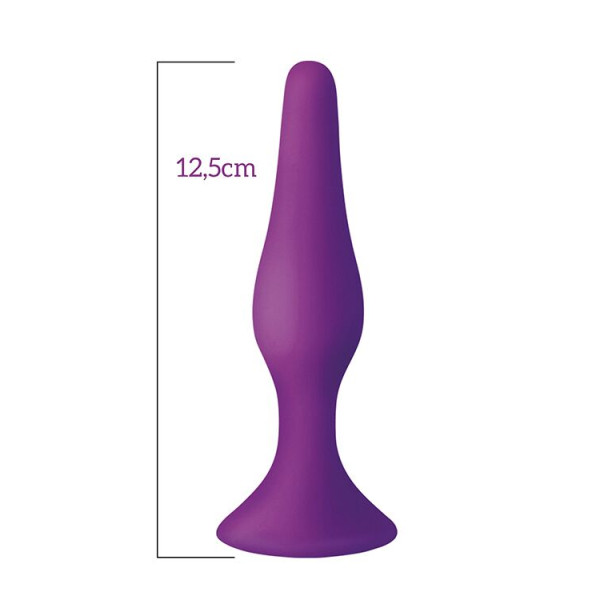 Анальная пробка на присоске MAI Attraction Toys №34 Purple, длина 12,5 см, диаметр 3,2 см