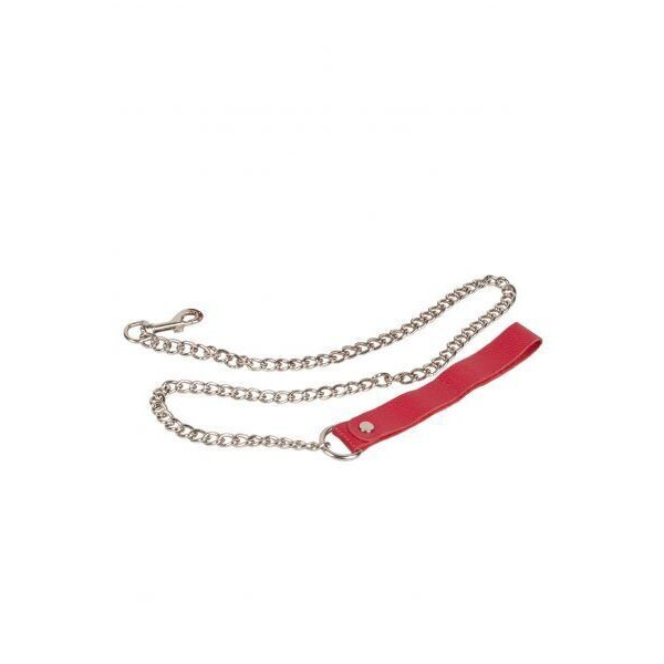 Поводок Leather Leash, red