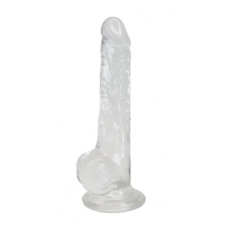 Прозрачный фаллоимитатор Alive Jelly Dildo Lusty, ТПЕ, присоска, диаметр 3,2см, длина 18см