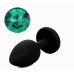 Силиконовая анальная пробка с кристаллом Silicon Black 06, размер S