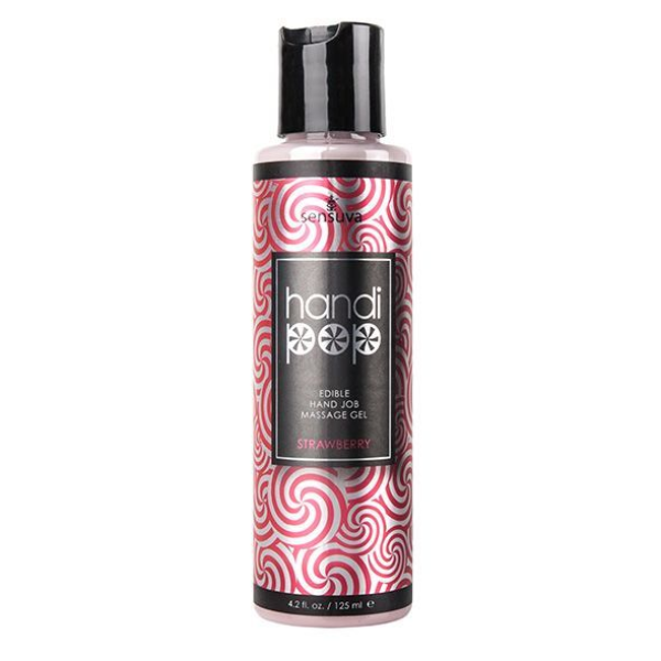 Вкусный гель для изысканных мануальных и оральных ласк Sensuva - Handipop Strawberry, 125 мл