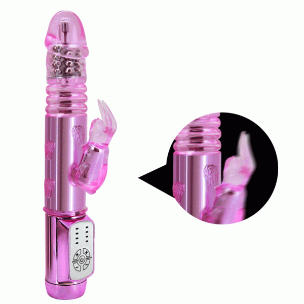 Вибратор с стимулятором клитора Throbbing Bunny