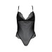 Сетчатое боди с кружевным лифом Passion DELIENA BODY XXL/XXXL black