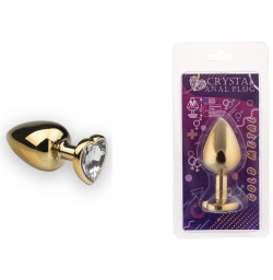 Анальная пробка, Gold Heart Diamond, M
