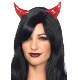 Дьявольские рожки с пайетками Leg Avenue Sequin devil horns