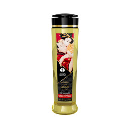 Массажное масло Shunga Romance - Sparkling Strawberry Wine натуральное увлажняющее, 240 мл