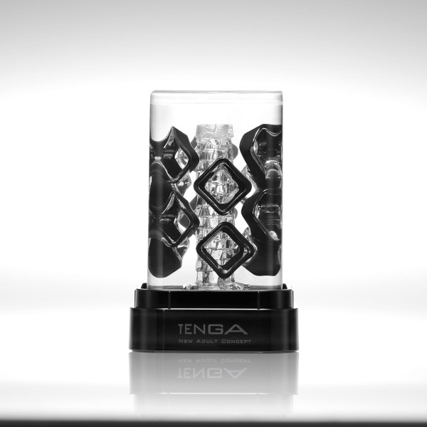Мастурбатор TENGA Crysta Block, уникальный рельеф, стимулирующие плотные блоки, прозрачный материал