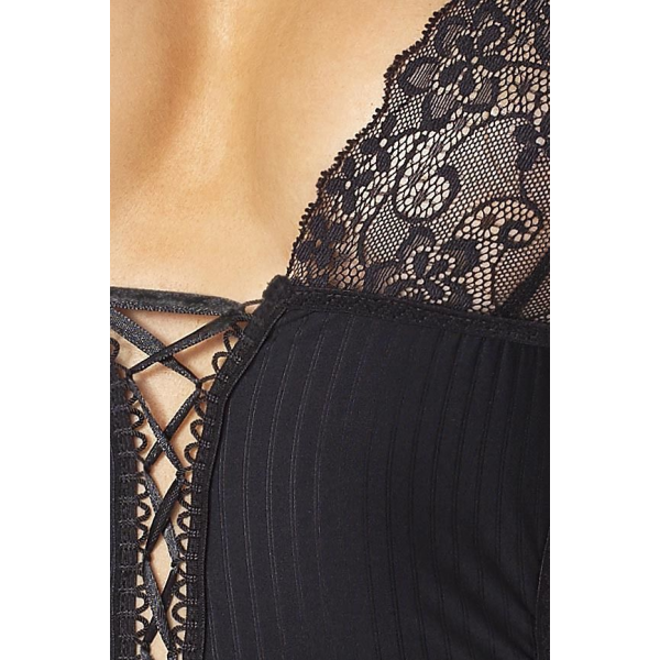 Боди монокини с глуюоким декольте ZOJA BODY black L/XL