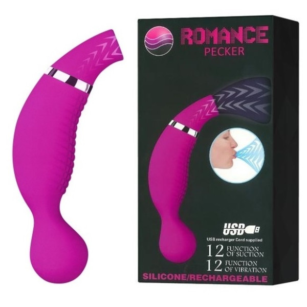 Вибростимулятор с вакуумной стимуляцией ROMANCE - Pecker
