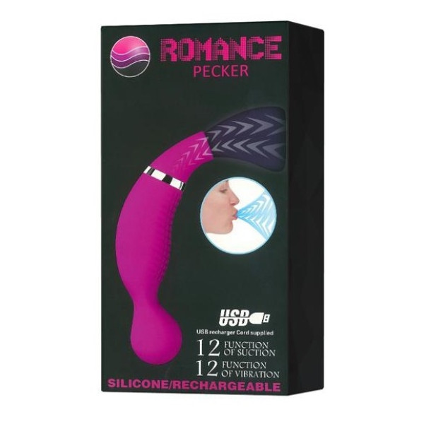 Вибростимулятор с вакуумной стимуляцией ROMANCE - Pecker
