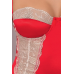 Сорочка приталенная с чашечками LORAINE CHEMISE red L/XL, трусики