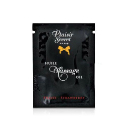 Пробник массажного масла Plaisirs Secrets Strawberry, 3 мл