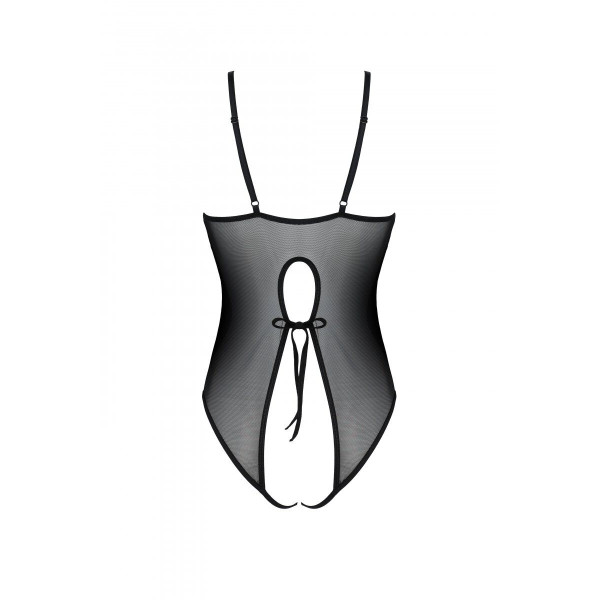 Боди Passion Ursula Body black XXL/XXXL, с ажурным декором и открытым шагом