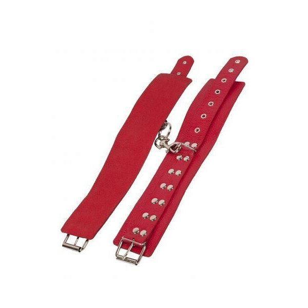 Оковы Leather Restraints Leg Cuffs, red