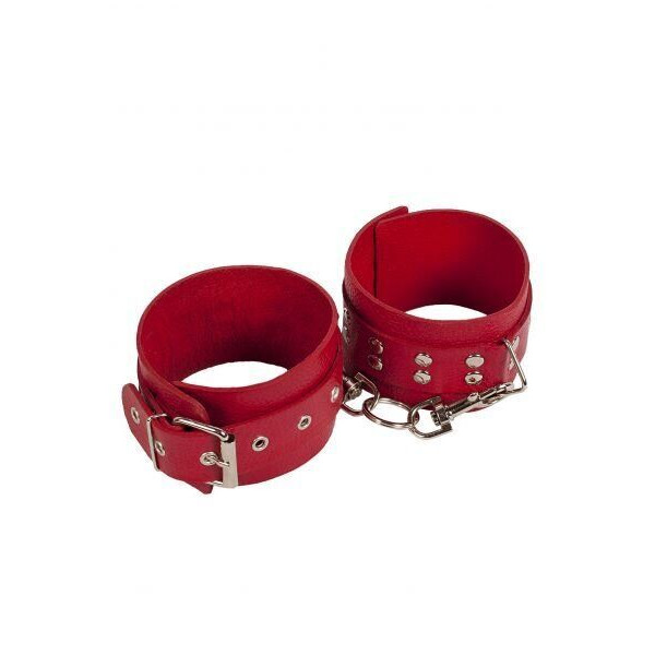 Оковы Leather Restraints Leg Cuffs, red