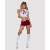 Эротический костюм студентки Obsessive Student 4 pcs costume S/M, топ, юбка, стринги, гольфы