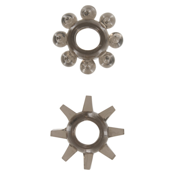 Набор из 2 шт колец на пенис Toy Joy - Power Stretchy Rings 2pcs Grey