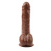 Реалистичный вибратор на присоске GHISA JEFF STRYKER 8.9" Vibrating Dildo - Brown