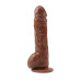 Реалистичный вибратор на присоске GHISA JEFF STRYKER 8.9" Vibrating Dildo - Brown
