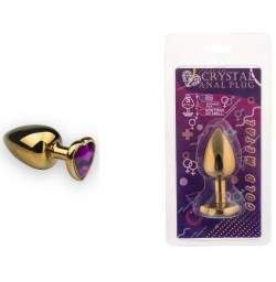 Анальная пробка, Gold Heart Amethyst, S