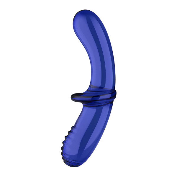 Стеклянный дилдо Satisfyer Double Crystal (light blue)