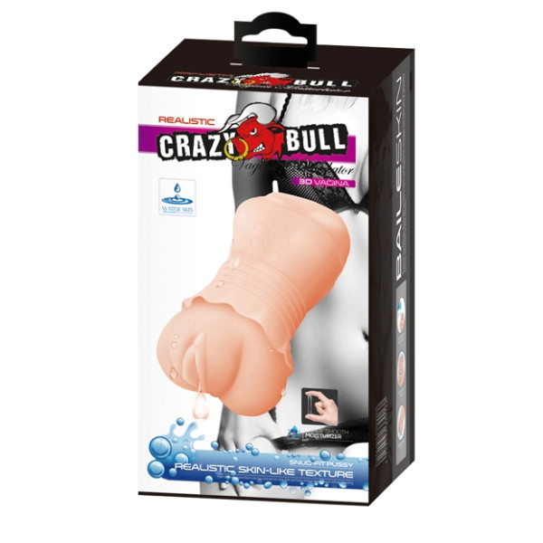 Мастурбатор вагина CRAZY BULL- Realistic 3D VAGINA Water lubricant