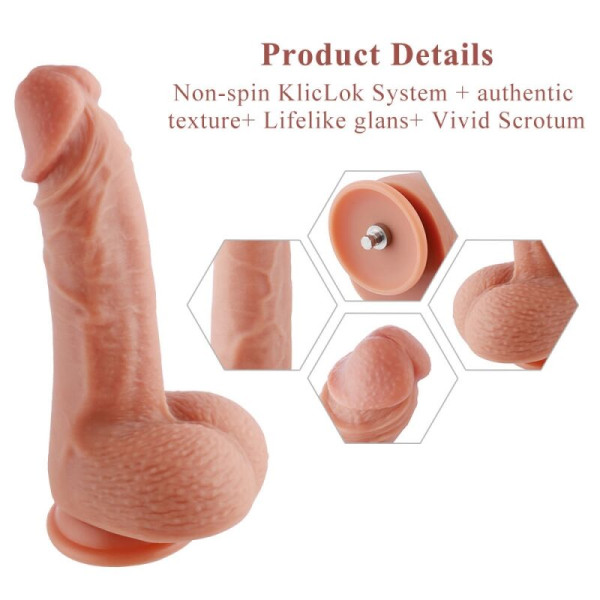 Ультрареалистичный фаллоимитатор для секс-машин Hismith 8.3? 2-layers Silicone Flesh Dildo, двухслой