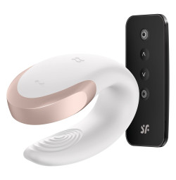 Смарт-вибратор для пар Satisfyer Double Love White, коннект со смартфоном + пульт управления