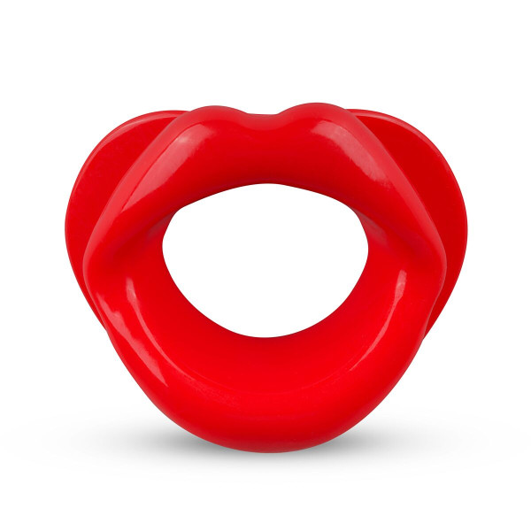 Силиконовая капа-расширитель для рта в форме губ / капа-губы XOXO Blow Me A Kiss Mouth Gag - Red