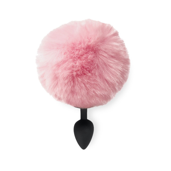 Силиконовая анальная пробка М Art of Sex - Silicone Butt plug Rabbit Tail, Розовый
