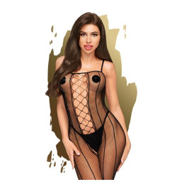 Бодистокинг со шнуровкой и вертикальными швами Penthouse - Drop-dead Tasty Black размер XL
