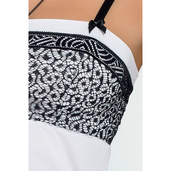 Сорочка беби долл SUELO CHEMISE white XXL/XXXL, трусики