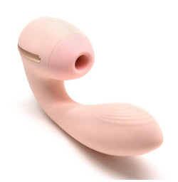 Вакуумный вибратор Kistoy Tina Mini Light Pink, вагинально-клиторальный