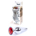 Анальная пробка Boss Series - Jewellery Silver BUTT PLUG Red