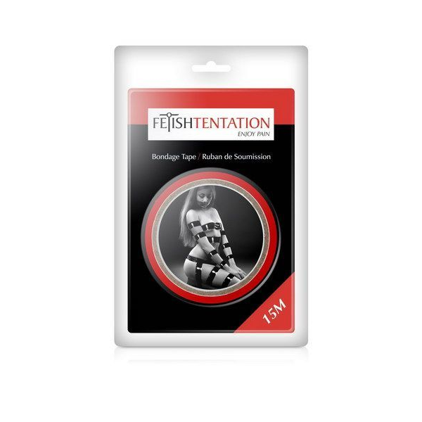 Скотч для бондажа Fetish Tentation Red (15м)