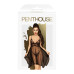 Бэби-долл с ажурным браллетом и ассиметричным подолом Penthouse - Naughty Doll Black размер L/XL