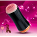 Мастурбатор с двумя входами FOXSHOW Vibrating Masturbation Cup USB 10 function + Interactive Function Black