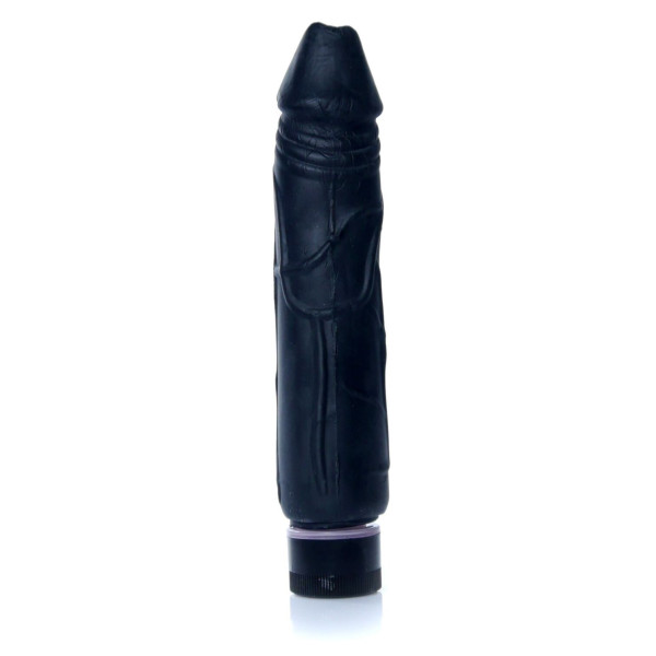 Вибратор Boss Series - Real Skin Black, длина 22 см, диаметр 4 см