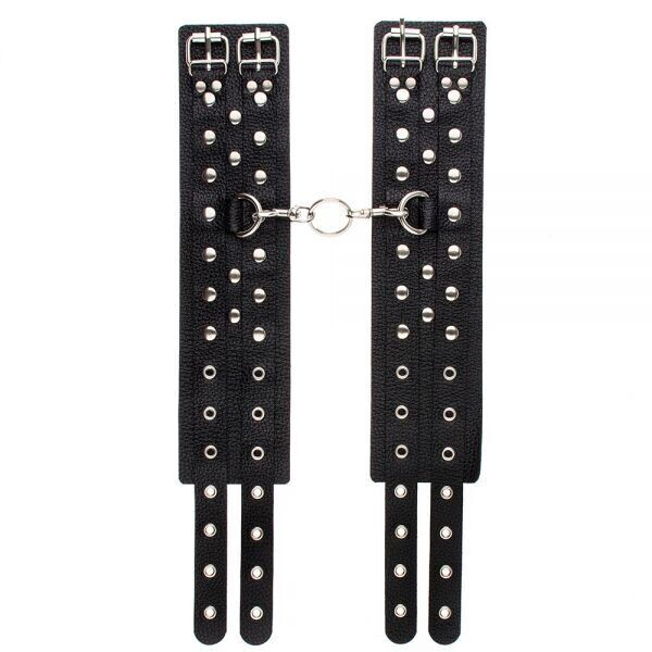 Оковы Leather Double Fix Leg Cuffs, black