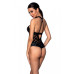 Сетчатый боди с халтером и ритмичным рисунком Hima Body black - Passion, размер XXL/XXXL