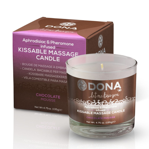 Массажная свеча DONA Kissable Massage Candle Chocolate Mousse 