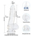 Прозрачный фаллоимитатор на присоске ADDICTION — Clear Dildo with Balls 7 inch, вибропуля в подарок